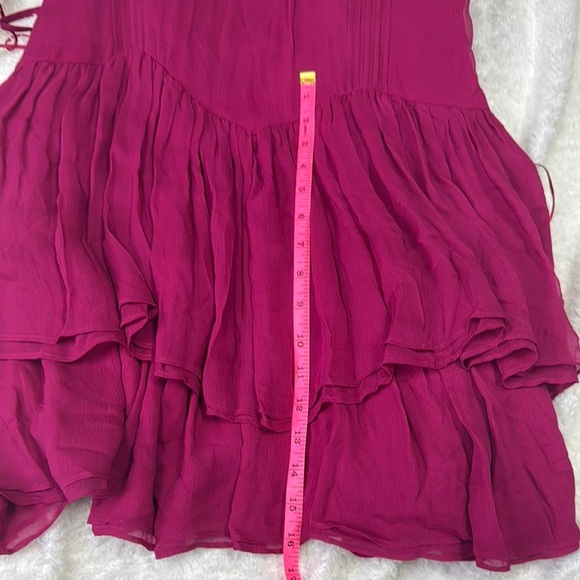Raspberry Seville Ines Ruffle Mini Dress - Picture 13 of 14